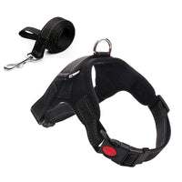 HKM-712659 Camouflage Dog Harness with Leash - Adjustable Polyester Chest Strap for Sizes S to XL