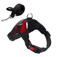 HKM-712659 Camouflage Dog Harness with Leash - Adjustable Polyester Chest Strap for Sizes S to XL