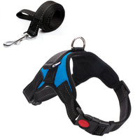 HKM-712659 Camouflage Dog Harness with Leash - Adjustable Polyester Chest Strap for Sizes S to XL