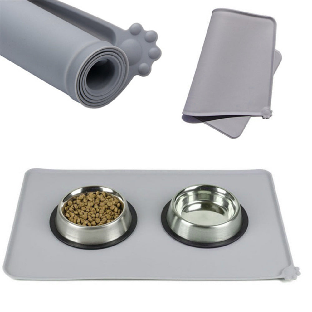 JMT-700042 Waterproof Silicone Pet Food Mat for Dogs and Cats - Non-Slip, Easy to Clean, Large Surface Area