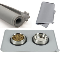 HKM-481939 Waterproof Silicone Pet Food Mat for Dogs and Cats - Non-Slip, Easy to Clean, Large Surface Area