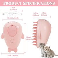 HKM-446547 3-in-1 Rechargeable Steamy Pet Brush for Cats and Dogs - Self-Cleaning Grooming Tool with Massage Function and Pet Hair Removal
