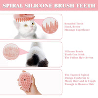 HKM-446547 3-in-1 Rechargeable Steamy Pet Brush for Cats and Dogs - Self-Cleaning Grooming Tool with Massage Function and Pet Hair Removal
