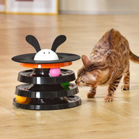 HKM-201043 Four-Layer Rotating Cat Toy - Interactive Multi-Color Design to Engage and Entertain Your Feline Friend