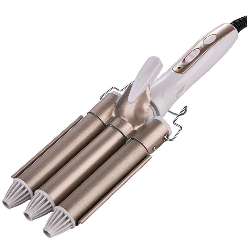 KTX-093139 Three-Tube Tourmaline Ceramic Curling Iron for Wet and Dry Hair, 16MM-20MM Diameter
