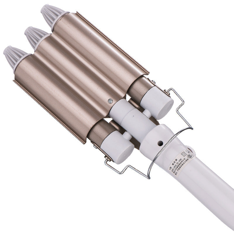 KTX-093139 Three-Tube Tourmaline Ceramic Curling Iron for Wet and Dry Hair, 16MM-20MM Diameter