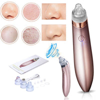 HKM-224467 Facial Blackhead Extractor with 4 Removable Heads and Adjustable Suction for Deep Cleansing
