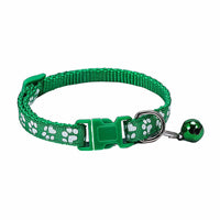 HKM-038867 Stylish Dog Footprint Applique Bell Collar in Various Colors