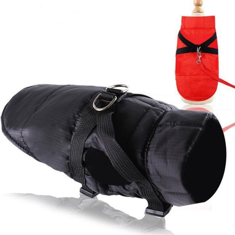 JMT-701514 Waterproof Cold Burst Wash Dog Vest Coat in Red or Black - Sizes XS to 2XL