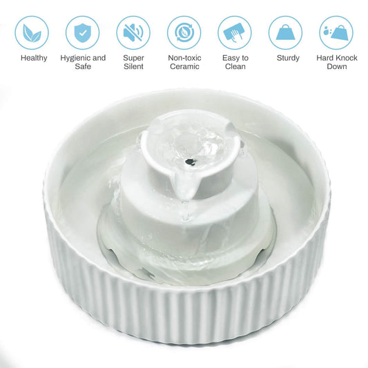 HKM-818003 Ceramic Cake Design Pet Water Dispenser