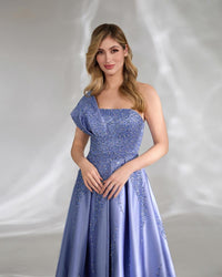 HKM-941715 Elegant Women's Evening Gown in Blue, Model EZ25140