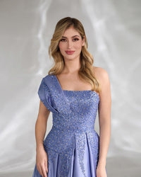 HKM-941715 Elegant Women's Evening Gown in Blue, Model EZ25140