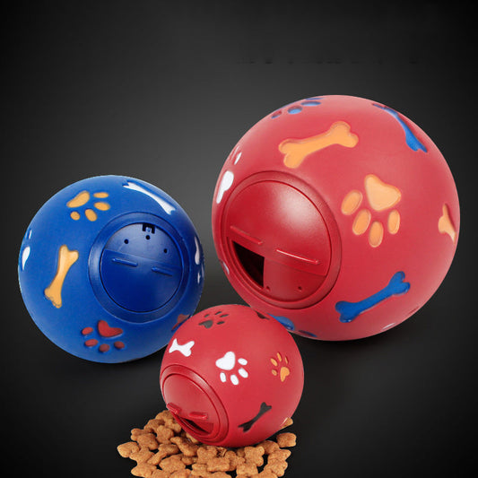 HKM-199891 Durable Rubber Pet Toy - Bite-Resistant Spherical Rotating Ball for Playtime