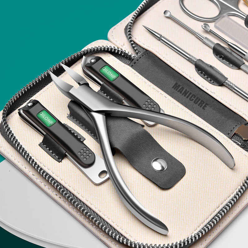 HKM-419667 Professional Nail Trimmer Kit – Full Set in Red and Grey for Personal Grooming