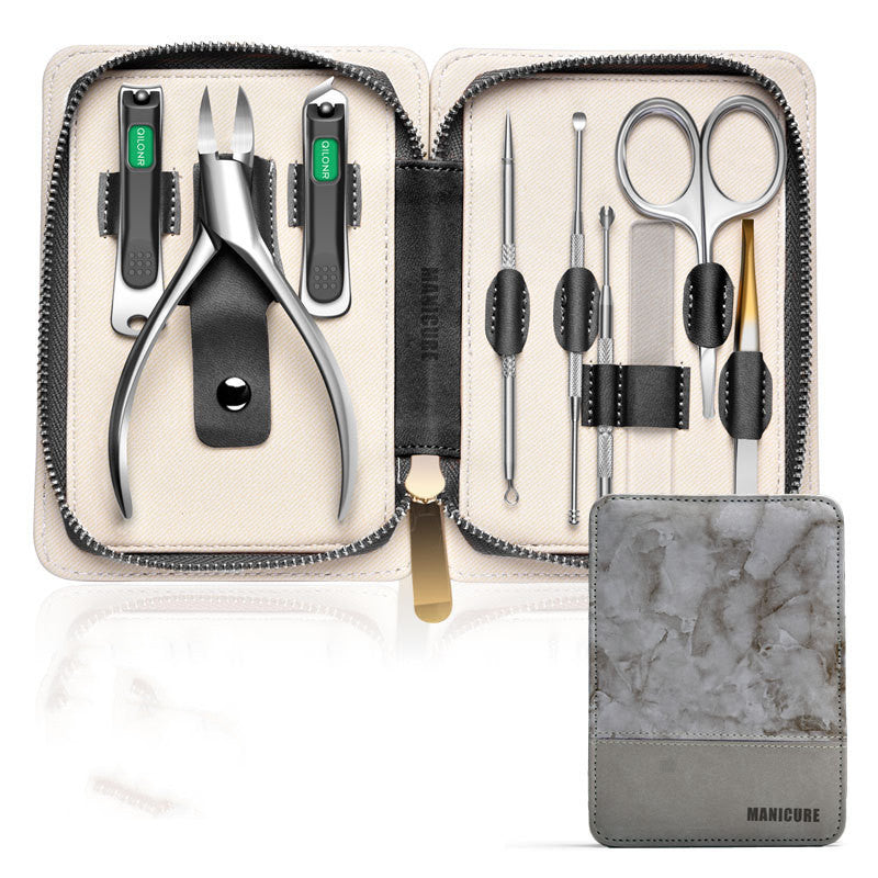 HKM-419667 Professional Nail Trimmer Kit – Full Set in Red and Grey for Personal Grooming