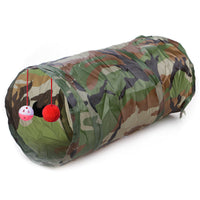 HKM-199059 Dual-Entry Cat Tunnel with Foldable Polyester Design for Fun Playtime