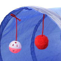 HKM-199059 Dual-Entry Cat Tunnel with Foldable Polyester Design for Fun Playtime