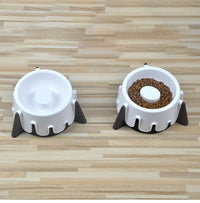 HKM-849619 Adjustable Wet and Dry Pet Bowl - 8x9x13CM Plastic Feeding Dish for All Pets
