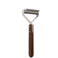 HKM-147731 Beech and Walnut Wooden Dog Comb - Multiple Sizes Available