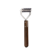 HKM-147731 Beech and Walnut Wooden Dog Comb - Multiple Sizes Available