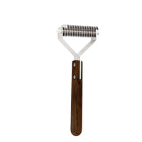 HKM-147731 Beech and Walnut Wooden Dog Comb - Multiple Sizes Available