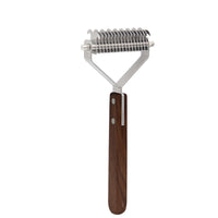 HKM-147731 Beech and Walnut Wooden Dog Comb - Multiple Sizes Available