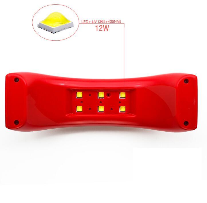 HKM-516819 USB LED Nail Art Lamp with Rainbow Light, 9W Compact UV Gel Curing Device for Manicure and Pedicure