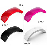 HKM-516819 USB LED Nail Art Lamp with Rainbow Light, 9W Compact UV Gel Curing Device for Manicure and Pedicure