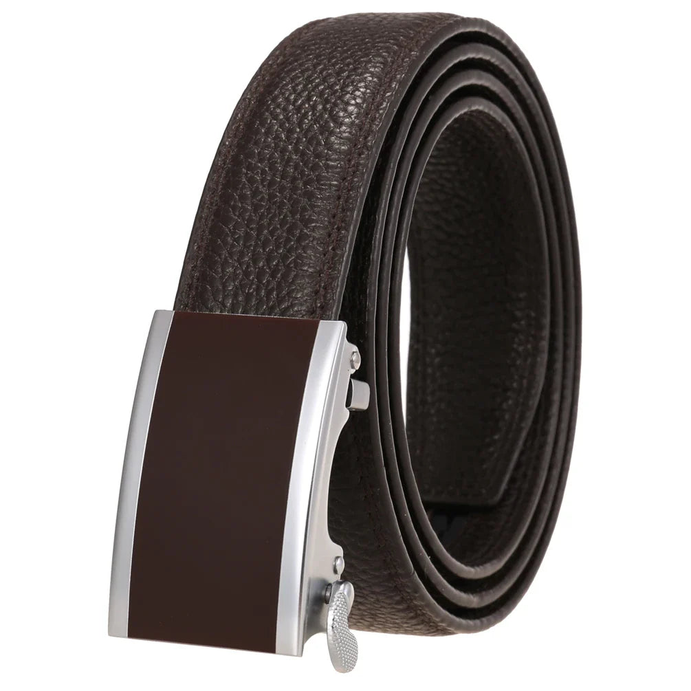HKM-036883 Men's Genuine Leather 3.0CM First Layer Belt - Durable Fashion Accessory