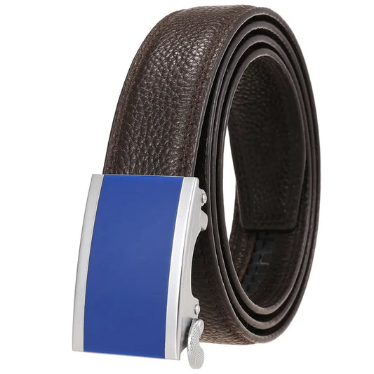 HKM-036883 Men's Genuine Leather 3.0CM First Layer Belt - Durable Fashion Accessory