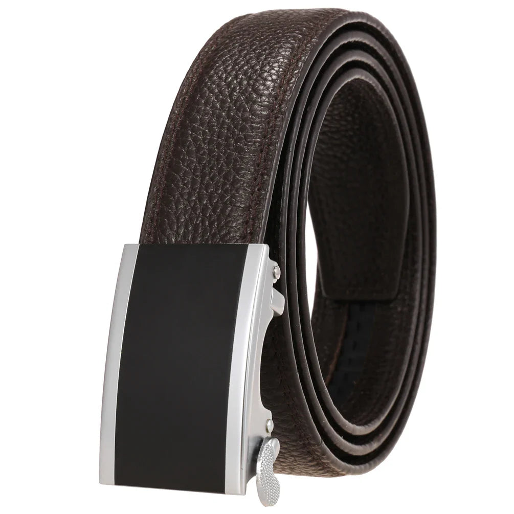 HKM-036883 Men's Genuine Leather 3.0CM First Layer Belt - Durable Fashion Accessory