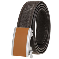 HKM-036883 Men's Genuine Leather 3.0CM First Layer Belt - Durable Fashion Accessory