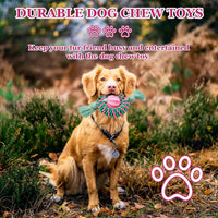 HKM-591123 Durable Interactive Dog Chew Toy for Aggressive Chewers - Made with Natural Rubber for Safe Chewing, Exercise and Teeth Cleaning