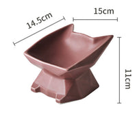 HKM-782931 Creative Cat-Shaped Ceramic Bowl in Multiple Colors for Pet Feeding