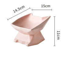 HKM-782931 Creative Cat-Shaped Ceramic Bowl in Multiple Colors for Pet Feeding