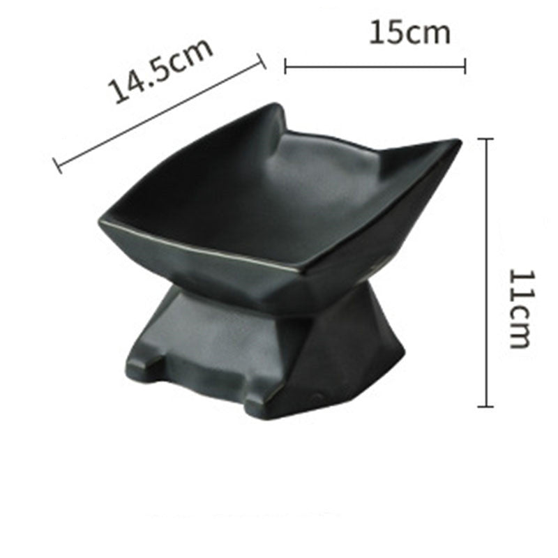 HKM-782931 Creative Cat-Shaped Ceramic Bowl in Multiple Colors for Pet Feeding