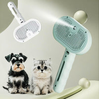 HKM-212115 Pet Hair Remover Comb with Water Mist Feature for Dogs and Cats - Plastic Dematting Grooming Tool
