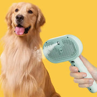 HKM-212115 Pet Hair Remover Comb with Water Mist Feature for Dogs and Cats - Plastic Dematting Grooming Tool