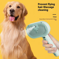 HKM-212115 Pet Hair Remover Comb with Water Mist Feature for Dogs and Cats - Plastic Dematting Grooming Tool