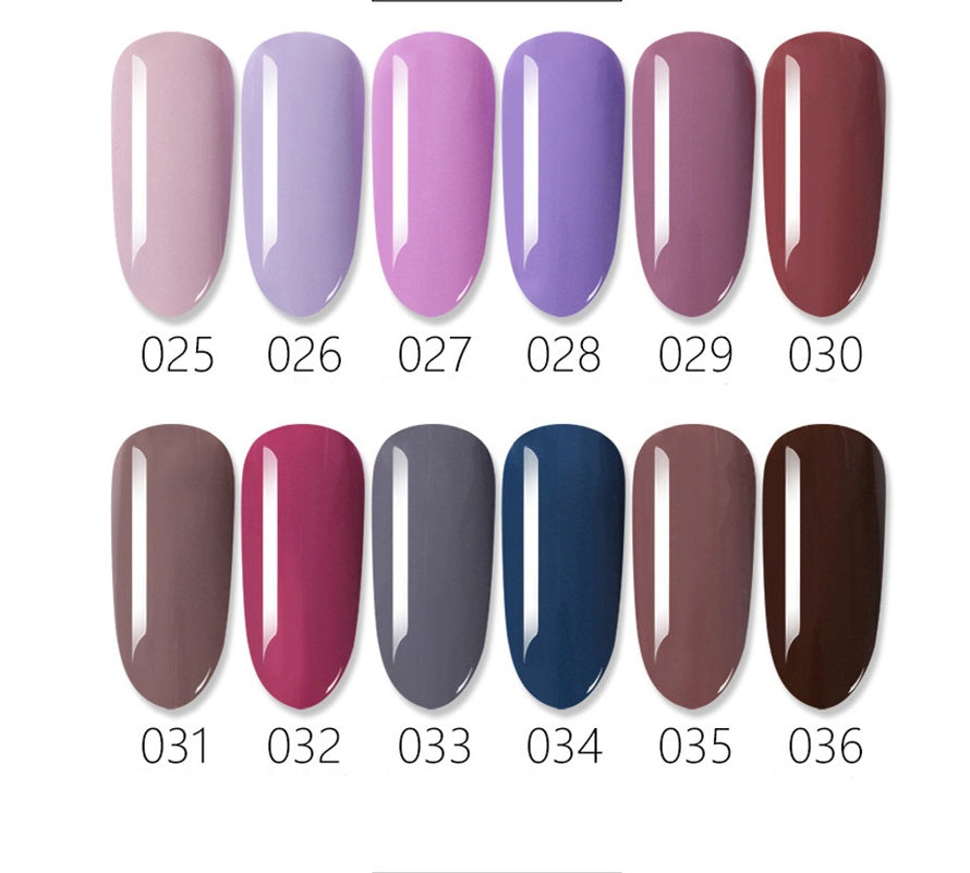 HKM-712275 Nail Polish Set with Base and Top Coats, 18ML Liquid Formula in Mixed Colors