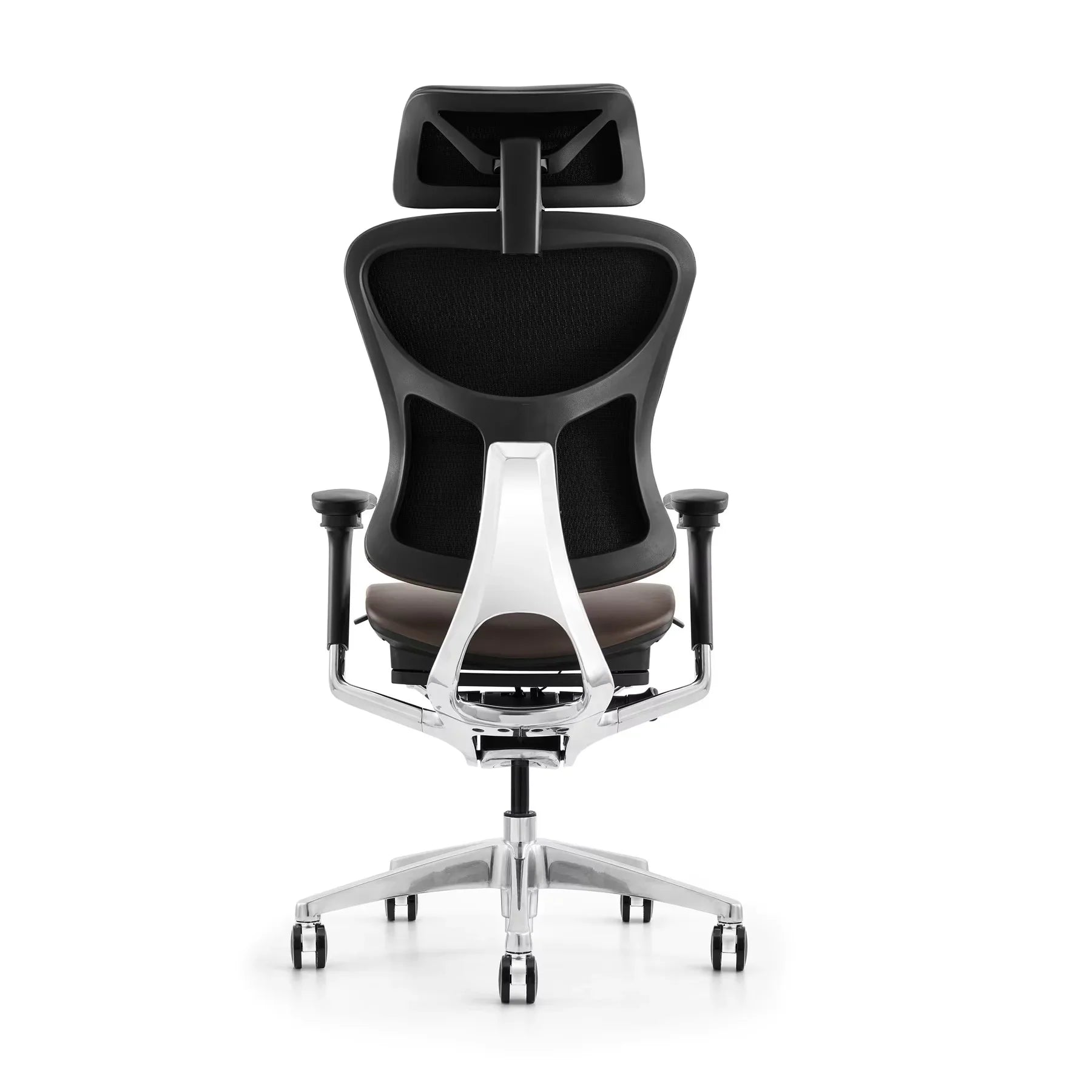 KTX-767891 Luxury Ergonomic Office Chair with Genuine Leather, Swivel and Adjustable Features for Executive Comfort