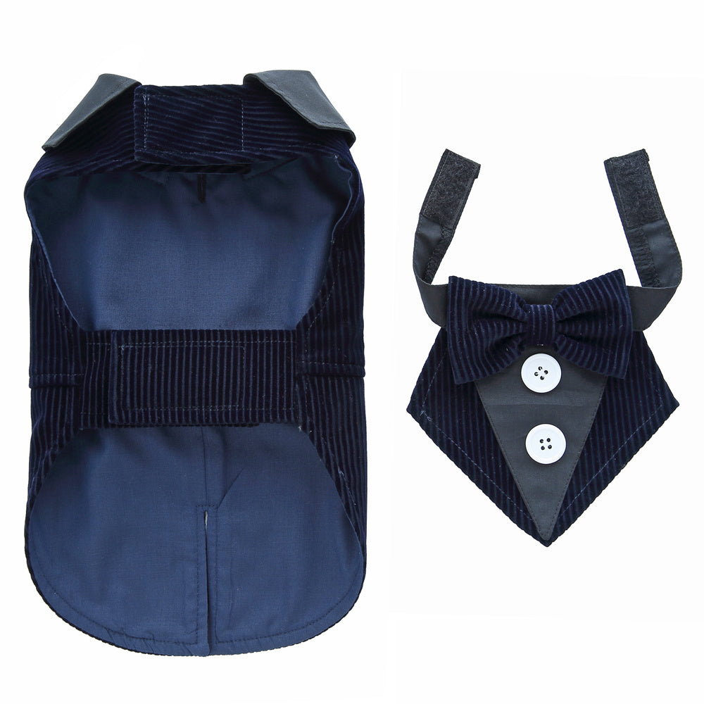 HKM-603347 Stylish Polyester Dog Dress Tuxedo - Available in Multiple Sizes (XS to XL)