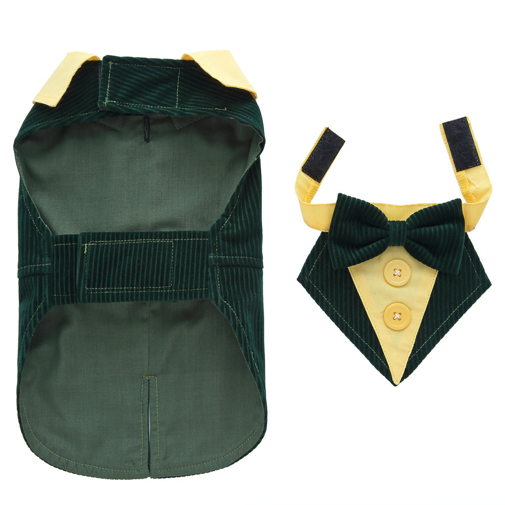 HKM-603347 Stylish Polyester Dog Dress Tuxedo - Available in Multiple Sizes (XS to XL)
