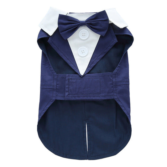 HKM-603347 Stylish Polyester Dog Dress Tuxedo - Available in Multiple Sizes (XS to XL)