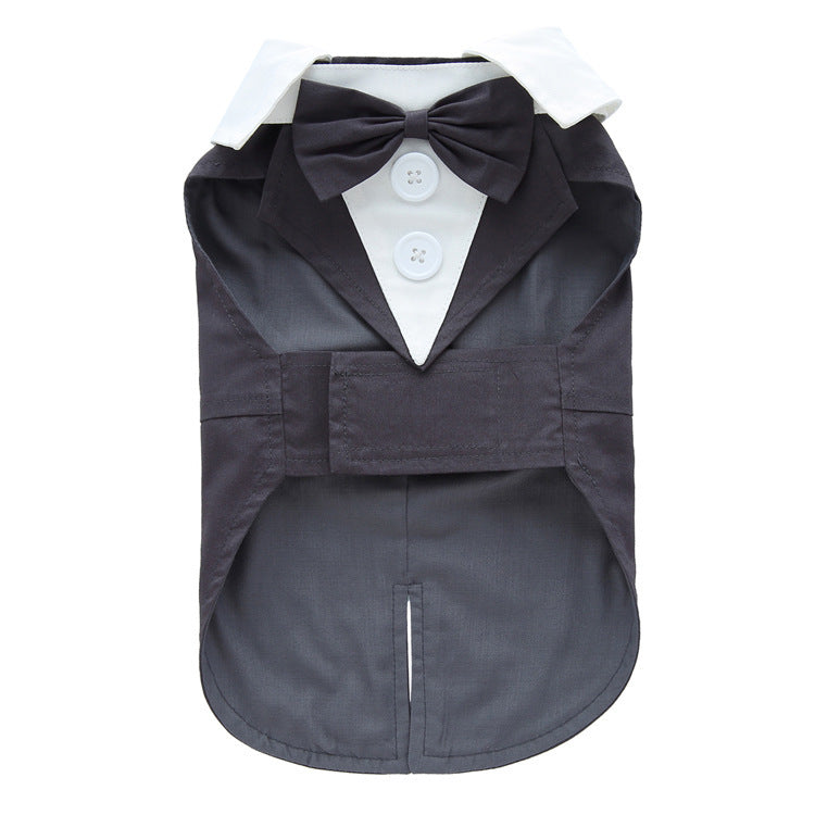 HKM-603347 Stylish Polyester Dog Dress Tuxedo - Available in Multiple Sizes (XS to XL)