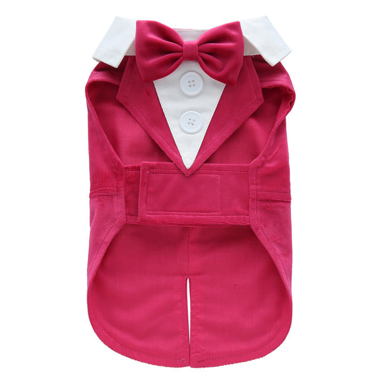 HKM-603347 Stylish Polyester Dog Dress Tuxedo - Available in Multiple Sizes (XS to XL)