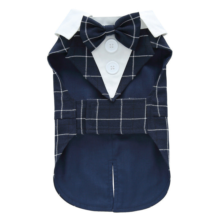 HKM-603347 Stylish Polyester Dog Dress Tuxedo - Available in Multiple Sizes (XS to XL)