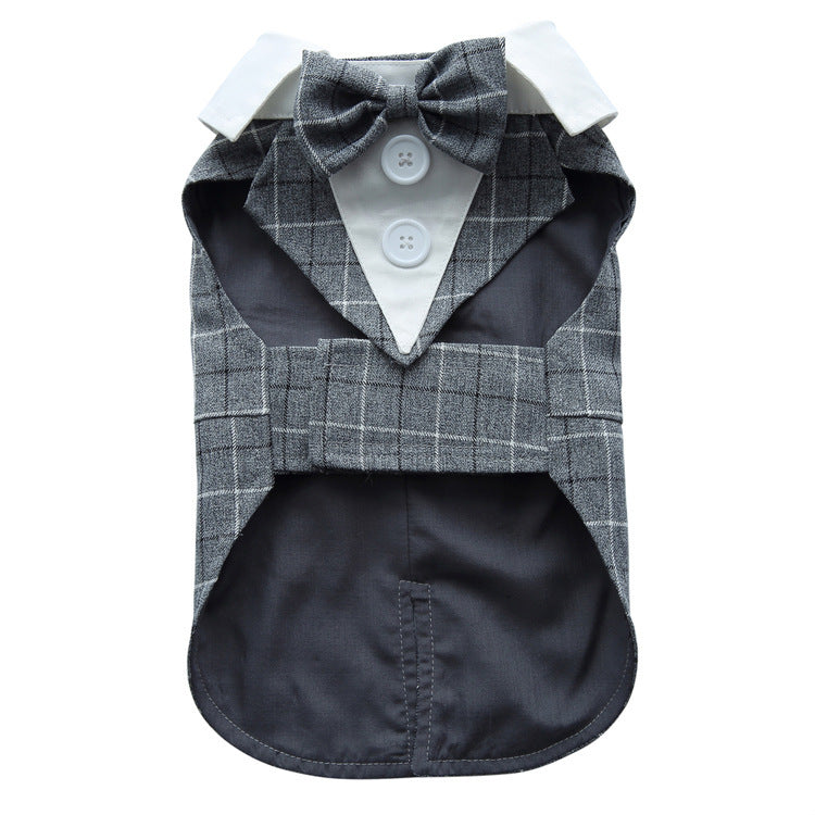 HKM-603347 Stylish Polyester Dog Dress Tuxedo - Available in Multiple Sizes (XS to XL)
