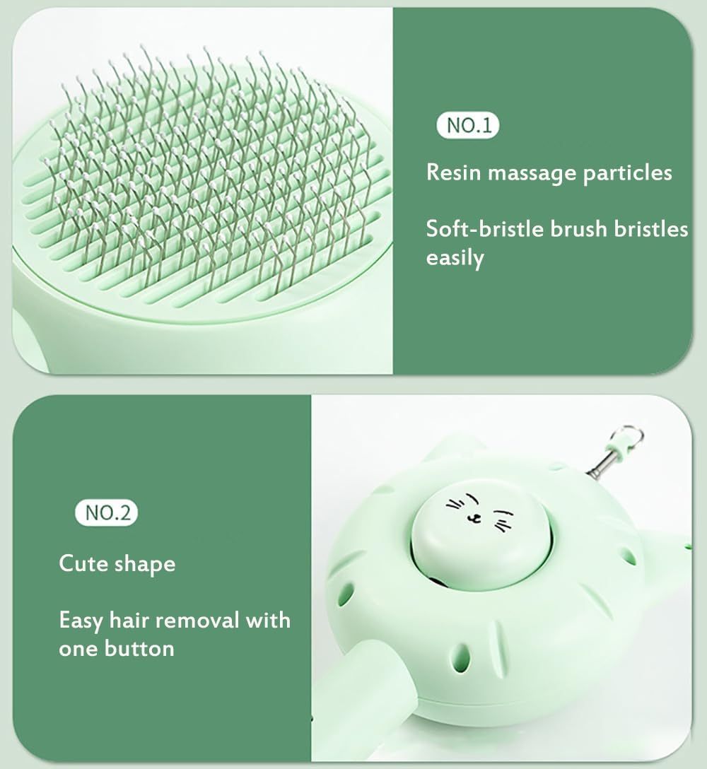 HKM-407571 Interactive 5-in-1 Cat Brush Toy with Retractable Wand and Light-Up Features