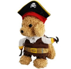 HKM-941907 Pet Dog Costumes for Small to Extra Large Dogs - Fun Designs Including Horseback Riding, Dinosaur, Elk, Pirate, and Christmas Outfits